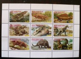 RUSSIE (ex URSS) Animaux Prehistoriques, Prehistorics Animals. Feuillet 9 Valeurs **  MNH Neuf Sans Charniere - Vor- U. Frühgeschichte