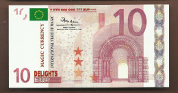 Educativ Test "MAGIC Currency" 10 Euro, EURO Size, RRRRR, UNC - Other & Unclassified