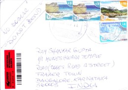 Argentina 2010 Registered Cover To India - Posted From Buenos Aires, To Fraser Town,, India With Double Registration Tag - Storia Postale