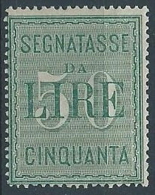 1884 REGNO SEGNATASSE 50 LIRE MH * - ED371 - Strafport