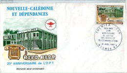 FDC Nouvelle Calédonie : 25ème Anniversaire De L'O.P.T. - Nouméa 30 Avril 1983 - FDC