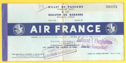 Old Travel Ticket - Air France - Autres & Non Classés
