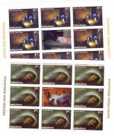 Grotte,Caves From Romania 2011 MNH 2X Minisheet 8 Stamps + Labels Rare!. - Neufs