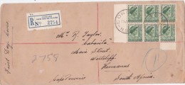 Australia 1950 Registered Mail From Concord To South Africa - Cartas & Documentos