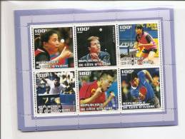 Q341.-.COTE DÌVOIRE .-. MNH .-. 2002.-.MINI SHEET PERFORATE. TABLE TENNIS / TENIS DE MESA. - Tenis De Mesa