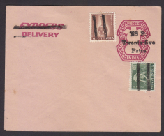 India  28 NP Express Delivery Envlp With Bar Overprinted Stamps Revalued To 45P Postal Stationery  # 82259  Inde Indien - Briefe