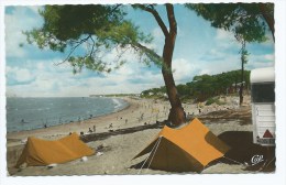 YON@ CPSM COLORISEE ST SAINT BREVIN, LE CAMPING ET LA PLAGE, Format 9 Cm Sur 14 Cm Environ, LOIRE ATLANTIQUE 44 - Saint-Brevin-l'Océan