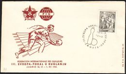 Yugoslavia 1960, Illustrated Cover "3rd European Championship In Bowling"w./ Special Postmark "Zagreb", Ref.bbzg - Brieven En Documenten