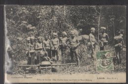 Laos - Halte De Coolies - Khas Kouènes Dans Une Foret Du Haut-Mékong - RARE ! Collection Raquez - Laos