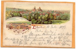 Gruss Aus Erfurt Bahnhof 1897 Postcard - Erfurt