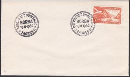 Yugoslavia 1960, Cover" W./ Special Postmark "40 Years Of Fight, Zagreb", Ref.bbzg - Lettres & Documents