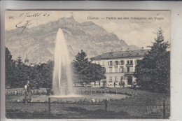 CH 8750 GLARUS GL, Volksgarten Mit Wiggis, 1906 - Glarus Nord