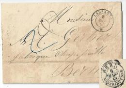 Faltbrief  Lausanne - Bern            1845 - ...-1845 Prephilately