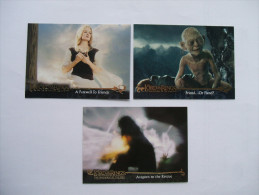 3 Cartes THE LORD OF THE RINGS Le Seigneur Des Anneaux N° 28, 106 Et 120 - Eowyn, Aragorn, Gollum - Topps Trading Cards - Herr Der Ringe