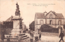 ¤¤  -    7457   -  UZEL   -   Le Monument Aux Morts Et L'Ecole Des Garçons  -  ¤¤ - Guingamp