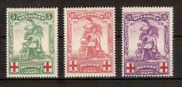 Nrs. 126 - 128 ** MNH Postfris Zonder Plakker En In Zéér Goede Staat (zie Ook Scan 2) ! Inzet Aan 35 Euro  ! - 1914-1915 Croix-Rouge