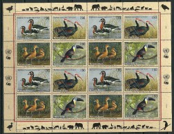 Nations Unies - Genève** N° 478 à 481 En Feuille - Espèces Animales Menacées : Bernarche, Ibis, Dendrocygne, Toucan (XI) - Blokken & Velletjes