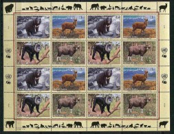 Nations Unies - Genève** N° 494 à 497 En Feuille - Espèces Animales Menacées : Ours, Cerf, Macaque, Gaur  (XI) - Blokken & Velletjes