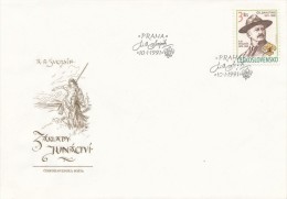 Czechoslovakia / First Day Cover (1991/01) Praha - Theme: 80th Anniversary Of Czechoslovak Scouting (A. B. Svojsik) - Lettres & Documents