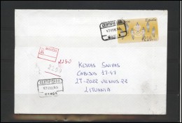 SPAIN Brief Postal History Envelope ES 042 ATM Automatic Stamps - Brieven En Documenten