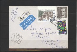 SPAIN Brief Postal History Envelope Air Mail ES 049 European Union Architecture Church Monastery - Brieven En Documenten