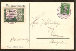 30.III.1913 Precurseur BURGDORF Sur Carte - First Flight Covers