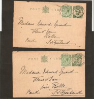 Lot Entiers (4) Obl PETERSFIELD - Stamped Stationery, Airletters & Aerogrammes