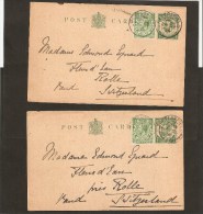 Lot Entiers (4) Obl PETERSFIELD - Interi Postali