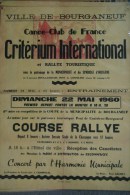 23 - BOURGANEUF - TRES BELLE AFFICHE - CRITERIUM INTERNATIONAL CANOE CLUB - 22 MAI 1960-PAUL GAUMET- CHAMPEVAL ROUER - Plakate