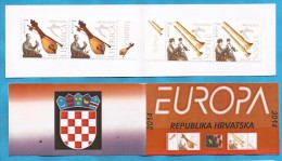 2014  EUROPA KROATIEN HRVATSKA CROAZIA FOLK INSTRUMENTS MNH BOOKLET 4 B - 2014