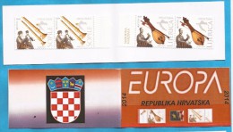 2014  EUROPA KROATIEN HRVATSKA CROAZIA FOLK INSTRUMENTS MNH BOOKLET  2  A - 2014