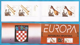 2014  EUROPA KROATIEN HRVATSKA CROAZIA FOLK INSTRUMENTS MNH BOOKLET  4  A - 2014