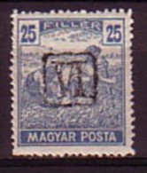 HONGRIE / BARANYA - 1919 - Timbres De Hongrie Surcharge " Vl " - 25 Fi (*) MH - Baranya