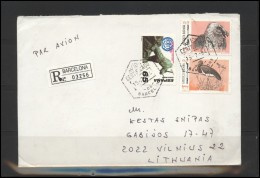 SPAIN Brief Postal History Envelope Air Mail ES 058 Fauna Birds Labor Institution Anniversary - Cartas & Documentos