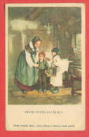 143936 / Czech  Art  Guido Manes  - PRVNÍ CESTA DO SKOLY  , ONE WAY TO SCHOOL , BOY MOTHER - Czechoslovakia - Children's School Start