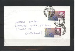 SPAIN Brief Postal History Envelope ES 077 ATM Automatic Stamps - Storia Postale