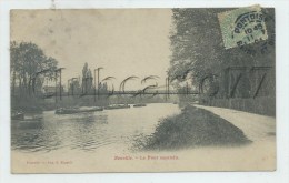 Neuville-sur-Oise (95) : Passage De Péniches Sous Le Pont Suspendu Pris Du Chemin De Halage En 1904 (animé)  PF. - Neuville-sur-Oise