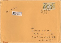 SPAIN Brief Postal History Envelope Air Mail ES 096 ATM Automatic Stamps - Lettres & Documents