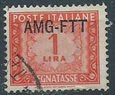 1949-54 TRIESTE A USATO SEGNATASSE 1 LIRA - ED382-2 - Taxe