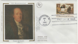 USA - 1983 - US Bicentennial Of The Treaty Of Paris - FDC - Révolution Française