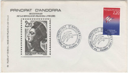 ANDORRA - 1989 - FRENCH REVOLUTION - FDC - Franz. Revolution