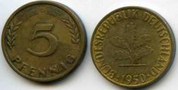 Allemagne Germany 5 Pfennig 1950 G J 382 KM 107 - 5 Pfennig