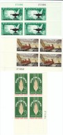 #1206, 1207, 1231, Education, Artist Winslow Homer, Food For Peace, 3 Plate # Blocks Of 4- And 5-cent Stamps - Plaatnummers