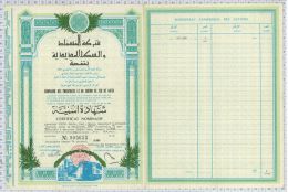 Cie Des Phosphates Et Du Chemin De Fer De Gafsa, Tunisie, Certificat Nominatif - Ferrocarril & Tranvías