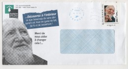 TIMBRE COLLECTORS SUR LETTRE ENTIERE ABBE PIERRE DESTINEO 35 GR DE 2011 - VOIR LES SCANNERS - Collectors