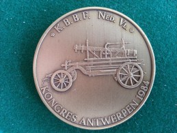 Brandweer, K.B.B.F. Ned. Vl. Kongres Antwerpen, 1984, 32 Gram (medailles0220) - Altri & Non Classificati