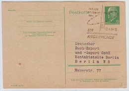 Germany DDR Stamped Stationery 1,Angermunde - Postcards - Used