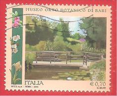 ITALIA REPUBBLICA - USATO  - 2013 - Orti Botanici D´Italia - ORTO BOTANICO BARI - € 0,70 - S. 3387 - 2011-20: Gebraucht