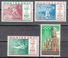 Montserrat   Scott No. 199-202   Unused Hinged    Year  1968 - Montserrat