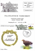Belgium 2001 Personal Stamp Studiegroep Buzin Issue Clubblad 100 Cancellation 2-1-2009 Bird White-Tailed Eagle Pyrargue - 1985-.. Oiseaux (Buzin)